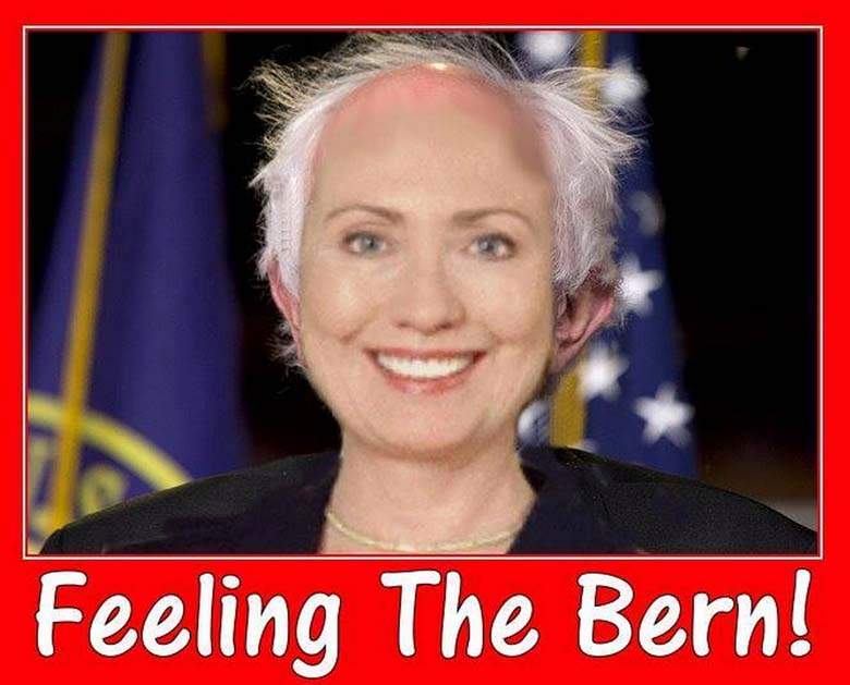 Feeling The Bern Funny Hillary Clinton Meme Photo