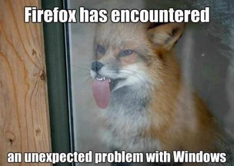 Firefox Has Encountered An Unexpected Problem With Windows Funny Technology Meme Image