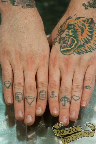 Food Knuckle Tattoos On Hands