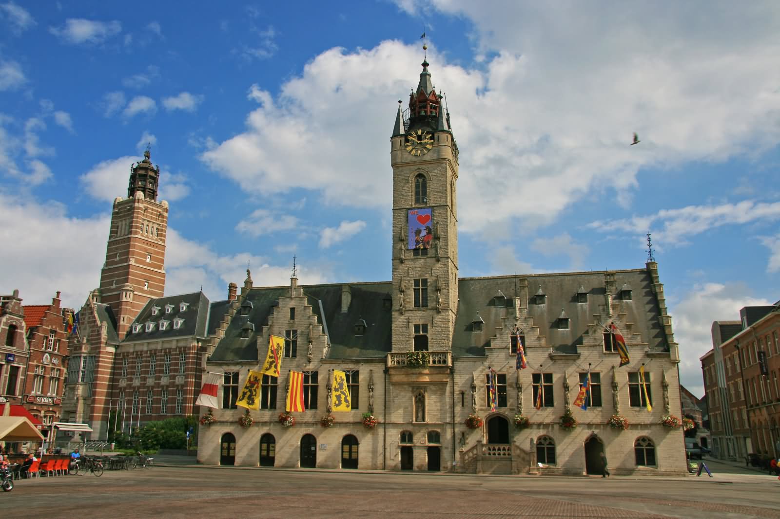Front Facade Of The Belfry of Ghent In Belgium