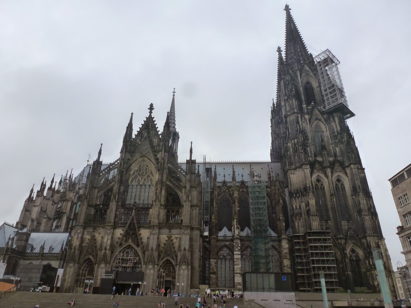 Front Facade Of The Cologne Cathedral In Cologne, Germany