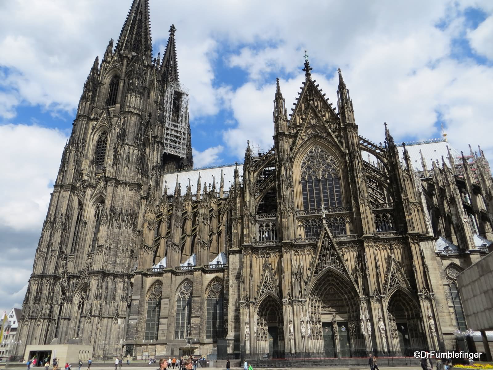 Front Facade Of The Cologne Cathedral In Germany