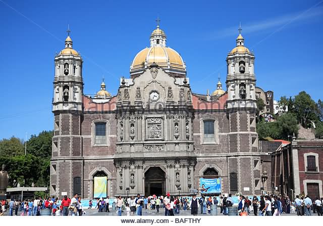 Front Image Of The Basilica of Our Lady of Guadalupe In Mexico