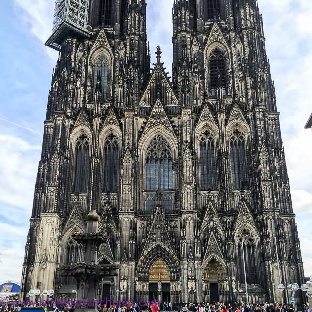 Front Image Of The Cologne Cathedral In Cologne, Germany