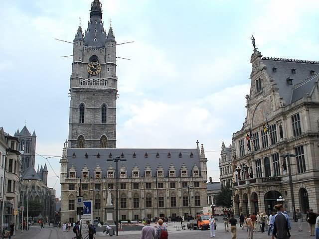 Front View Of Belfry of Ghent