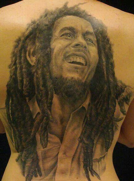 Full Back Bob Marley Tattoo