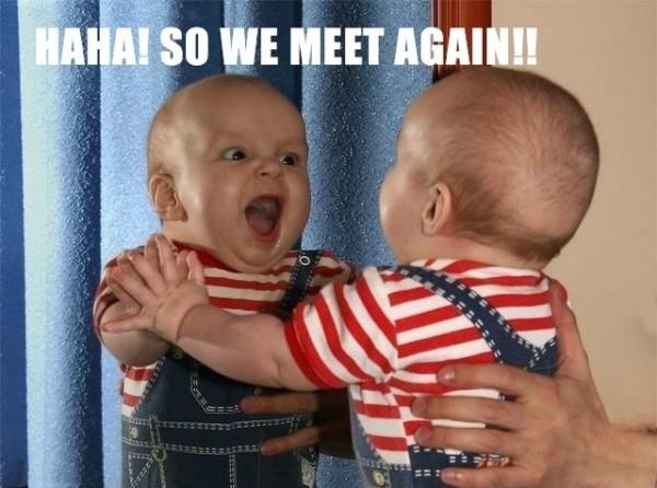 Funny Baby Face Meme Haha So We Meet Again Image