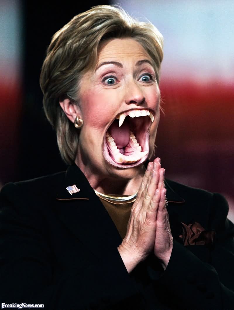 Funny Hillary Clinton With Fangs Picture