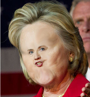 Funny Hillary Clinton With Tiny Face Picture