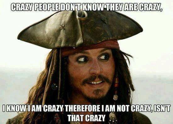 Funny People Meme I Know I Am Crazy Therefore I Am Not Crazy Isn't That Crazy Picture