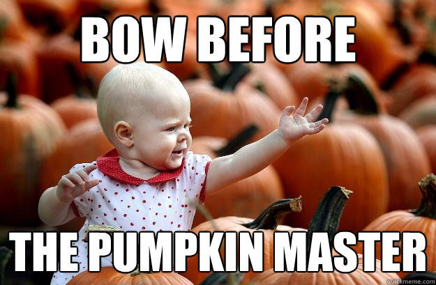Funny Pumpkin Meme Bow Before The Pumpkin Master Image