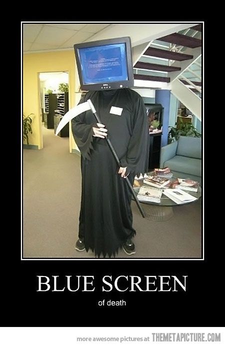 Funny Technology Meme Blue Screen Of Death Poster Image