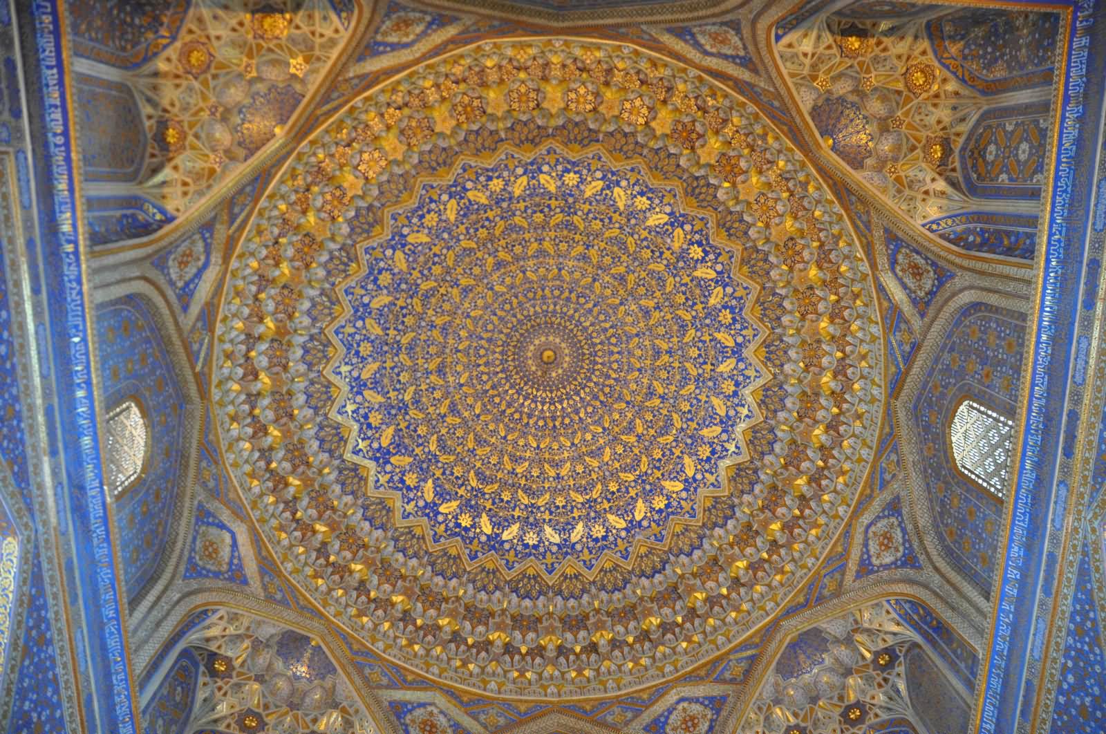 Golden Dome Inside The Bibi-Khanym Mosque