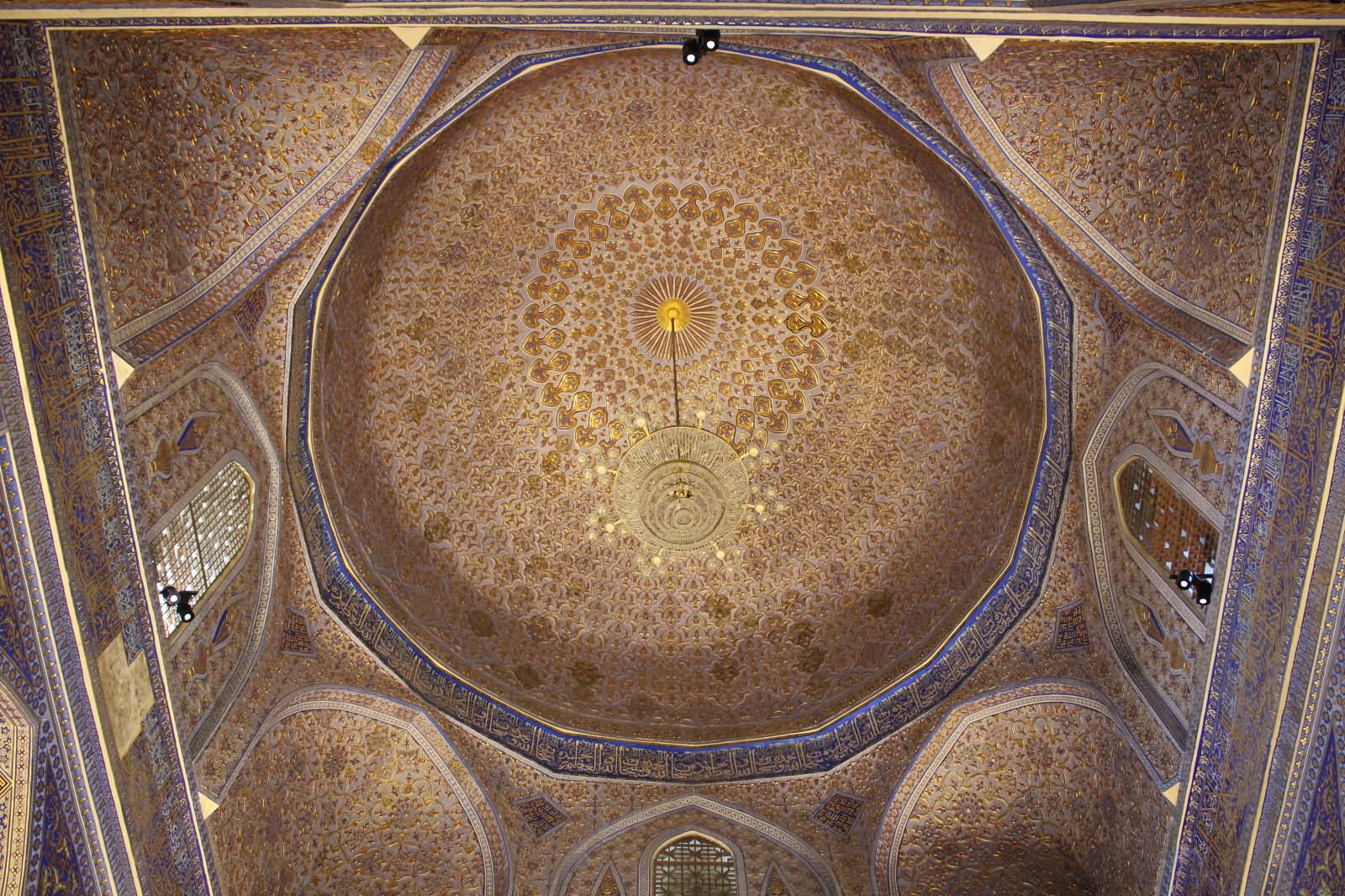 Golden Dome Of Bibi Khanym Mosque Inside Picture