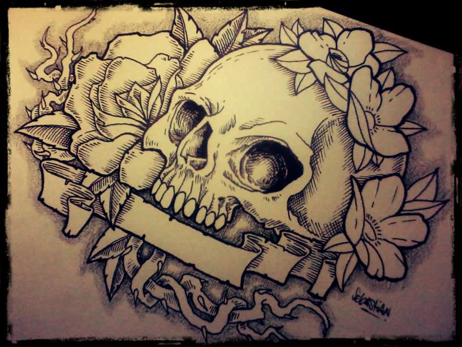 35 Gothic Skull Tattoos.
