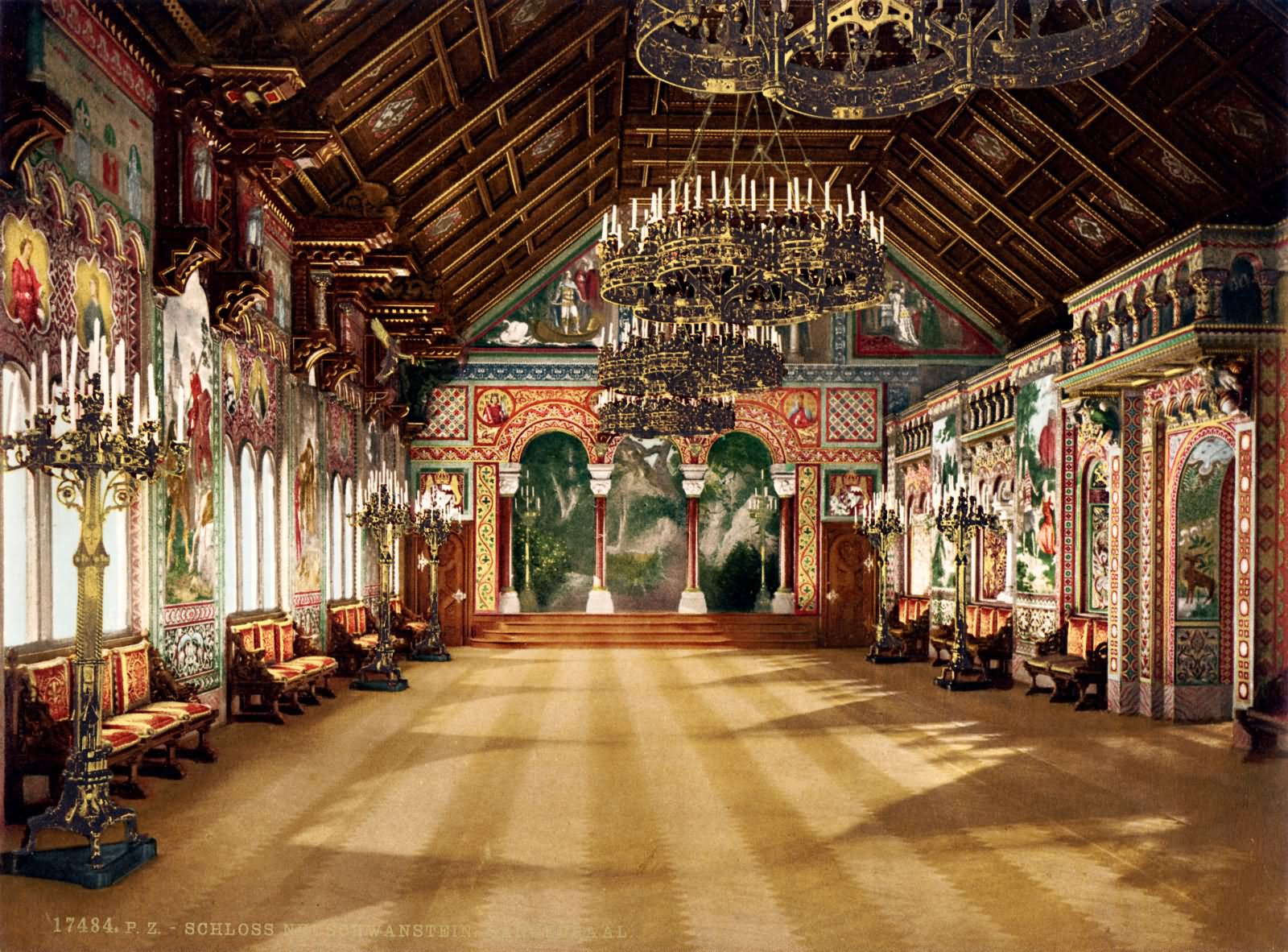 Hall Of The Singers Inside The Neuschwanstein Castle