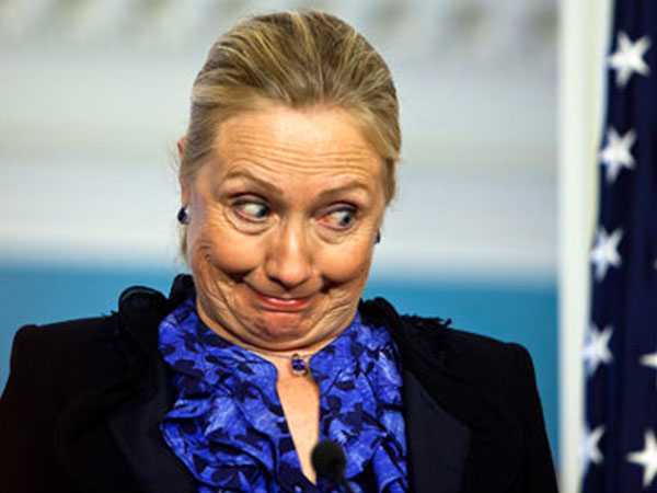 Hillary Clinton Making Funny Face Image For Facebook