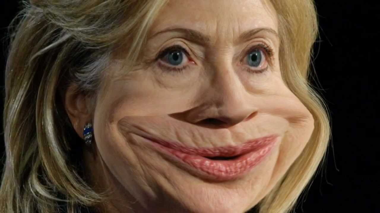 Hillary Clinton With Caricature Face Funny Photoshop Picture