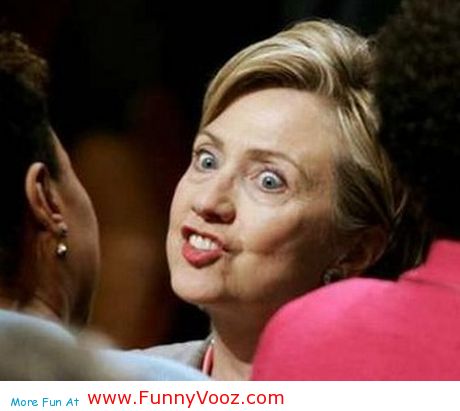 Hillary Clinton With Scary Face Funny Picture