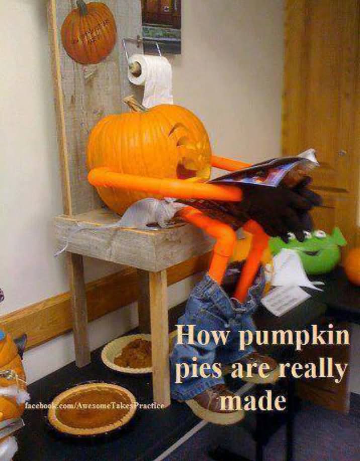 How Pumpkin Pies Are Really Made Funny Pumpkin Meme Image