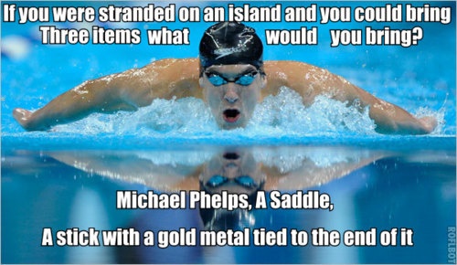 If You Were Stranded On Island And You Could Bring Three Items What Would You Bring Funny Swimming Meme Image
