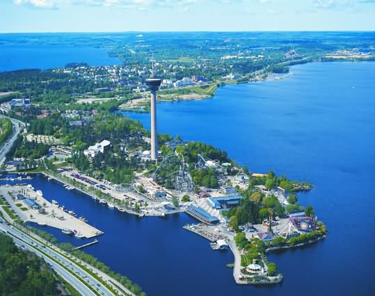 Incredible View Of The Nasinneula Tower In Finland