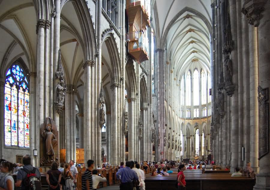 Inside Picture Of The Cologne Cathedral In Germany