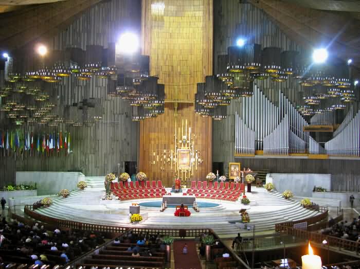 Inside The Basilica of Our Lady of Guadalupe, Tepeyac Hill, Mexico