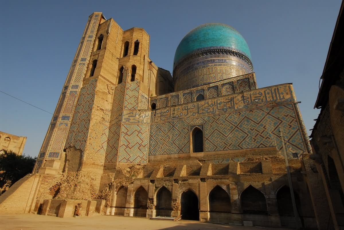 Inside The Bibi-Khanym Mosque In Uzbekistan
