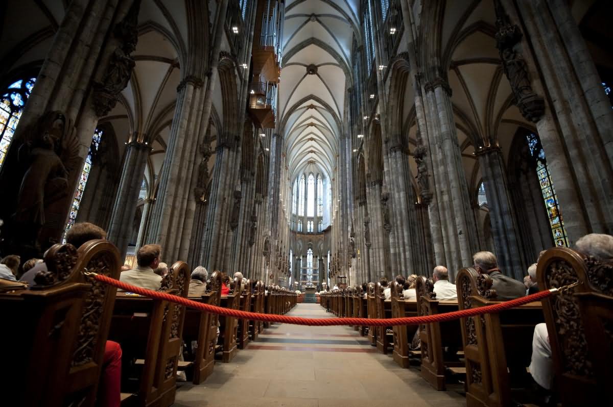 Inside View Image Of The Cologne Cathedral In Germany