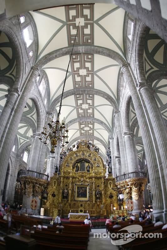 Inside View Image Of The Metropolitan Cathedral Mexico City
