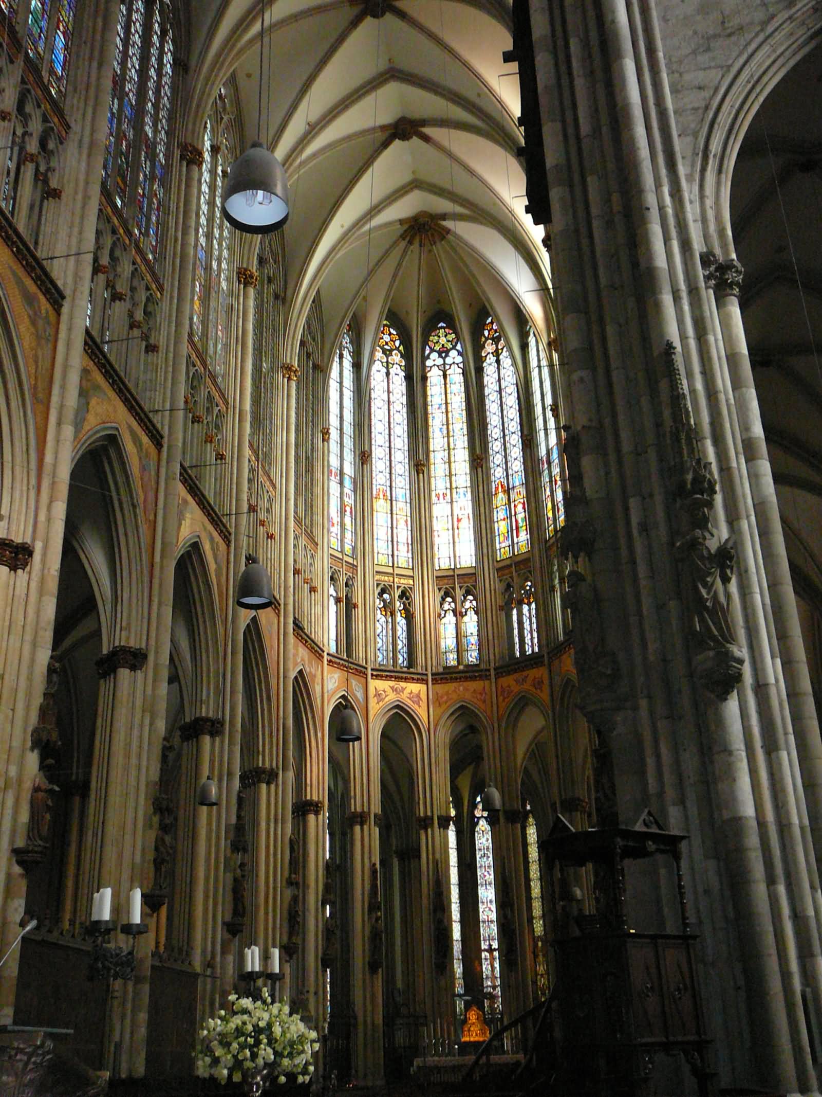 Inside View Of The Cologne Cathedral In Germany