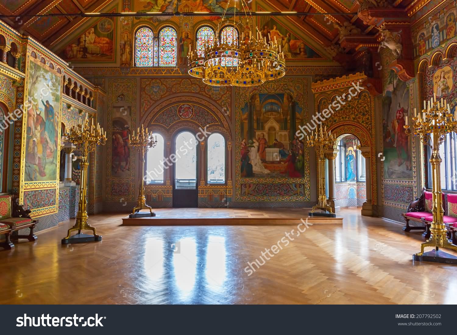 Interior Of The Neuschwanstein Castle In Germany