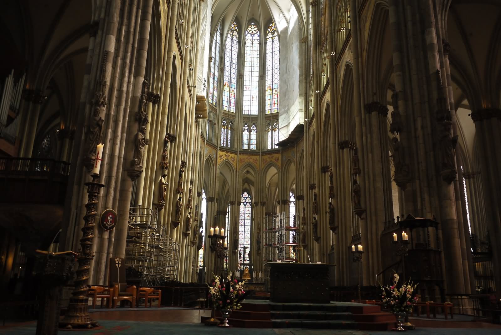 Interior View Image Of The Cologne Cathedral In Germany