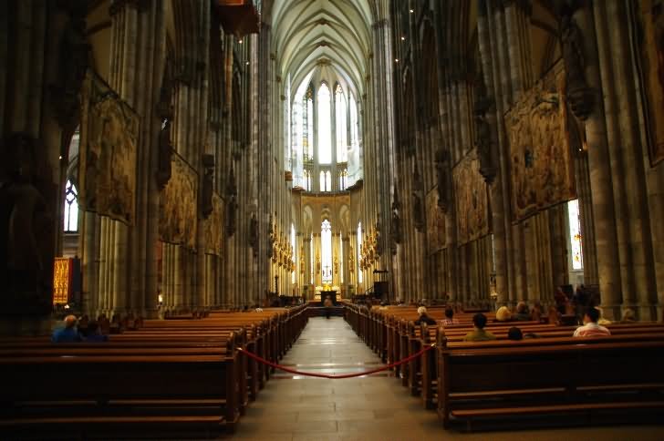 Interior View Of The Cologne Cathedral In Germany