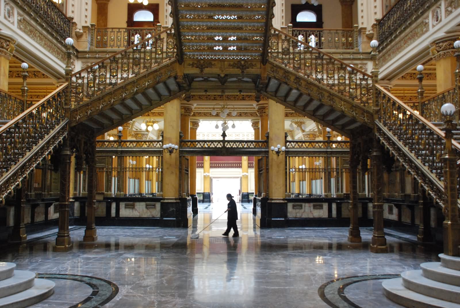 Interior View Of The Palacio de Bellas Artes In Mexico