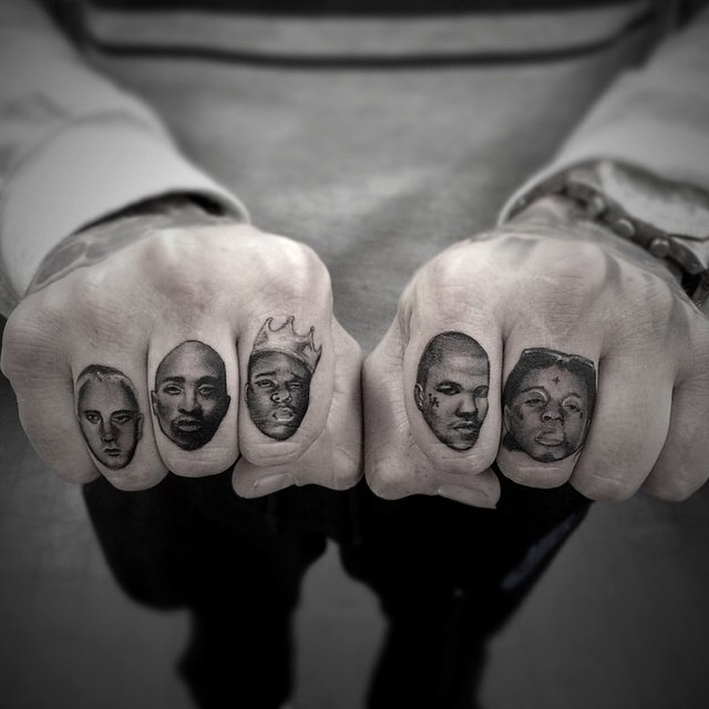 Knuckle Tattoos On Both Hands