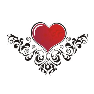 Latest Gothic Heart Tattoo Design