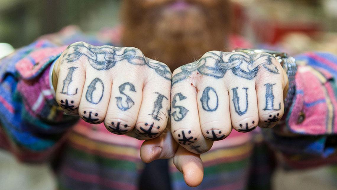Lost Soul Knuckle Tattoo On Both Hands