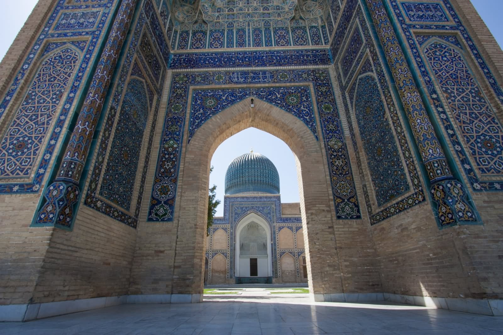 Main Entrance Gate Of The Bibi-Khanym Mosque In Samarkand