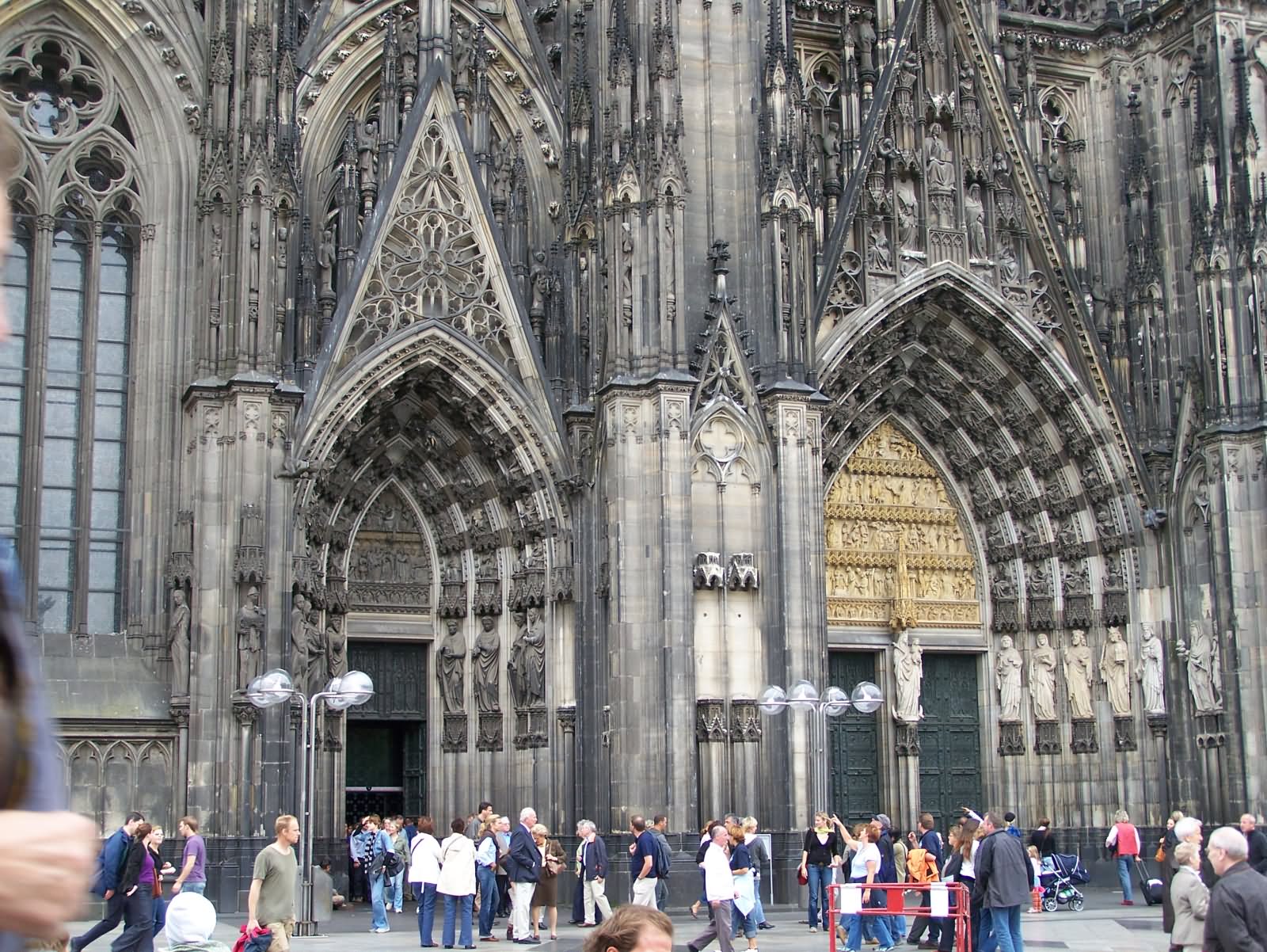Main Entrance Of The Cologne Cathedral In Germany