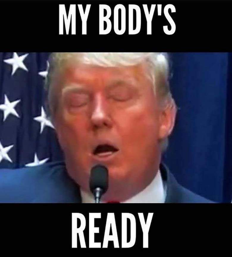 My Body's Ready Funny Donald Trump Meme Image