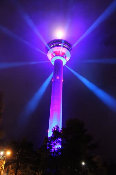 Nasinneula Tower Illuminated During Night