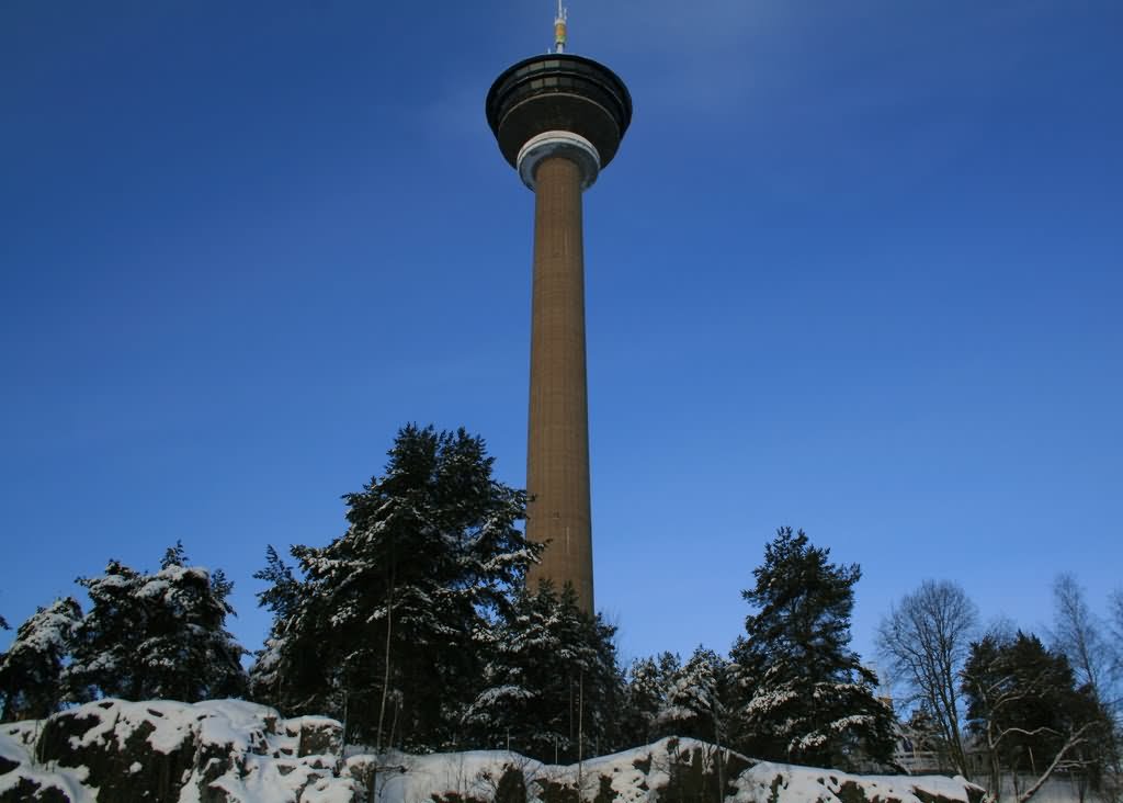 Nasinneula Tower In Tampere Finland During Winter