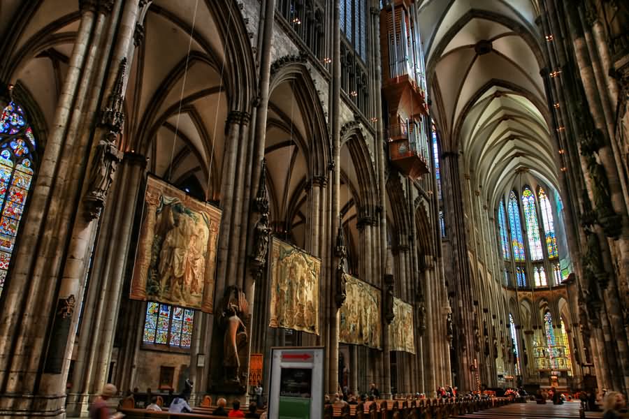 Nave Inside The Cologne Cathedral In Germany