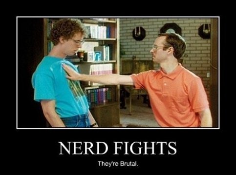 Nerd Fights They Are Brutal Funny Fight Meme Image