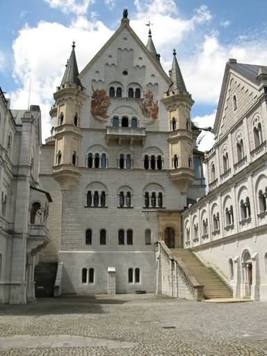 Neuschwanstein Castle Courtyard In Germany