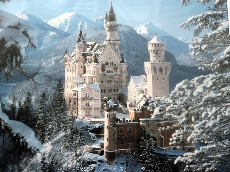 Neuschwanstein Castle In Winter Season Picture