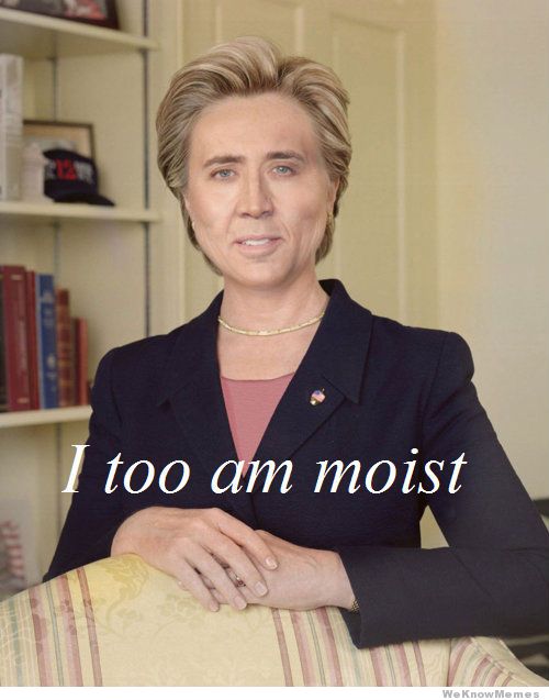 Nicolas Cage As Hillary Clinton Funny Picture