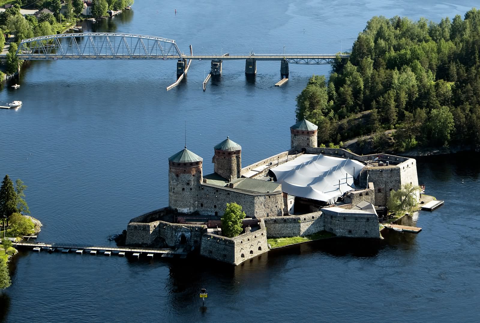 Olavinlinna Aerial View Image